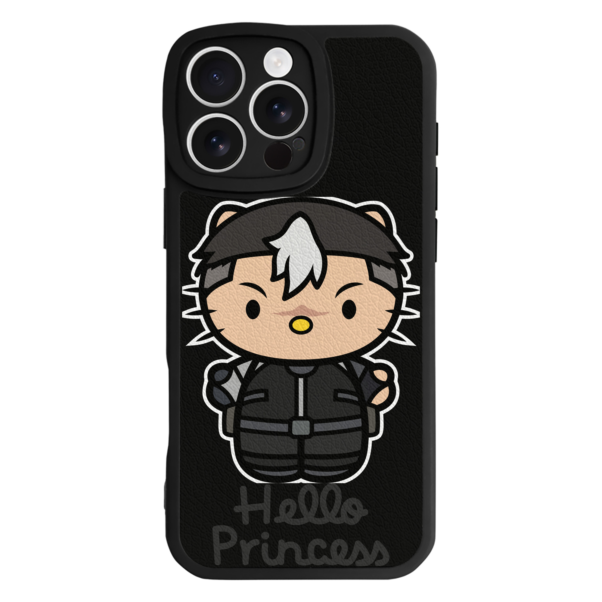 （画像用） Hello Kitty ハローキティ 【iPhone 16シリーズ対応】シリコンスマホケース（レザー調） 材質：シリコン